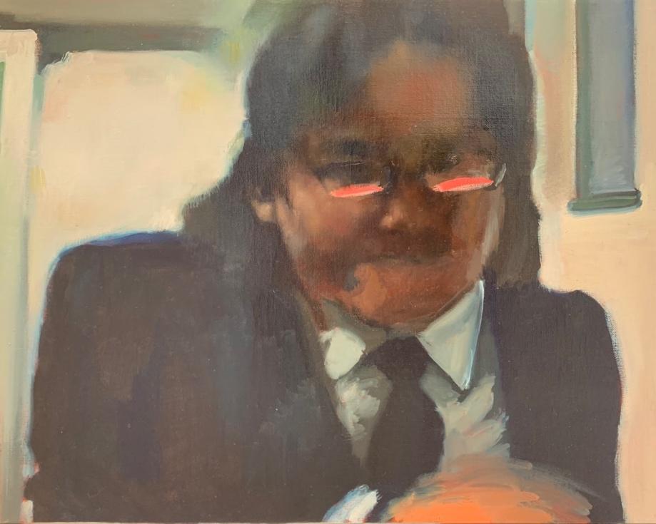 Sophia Anthony, Lurker, oil on canvas, 2021.